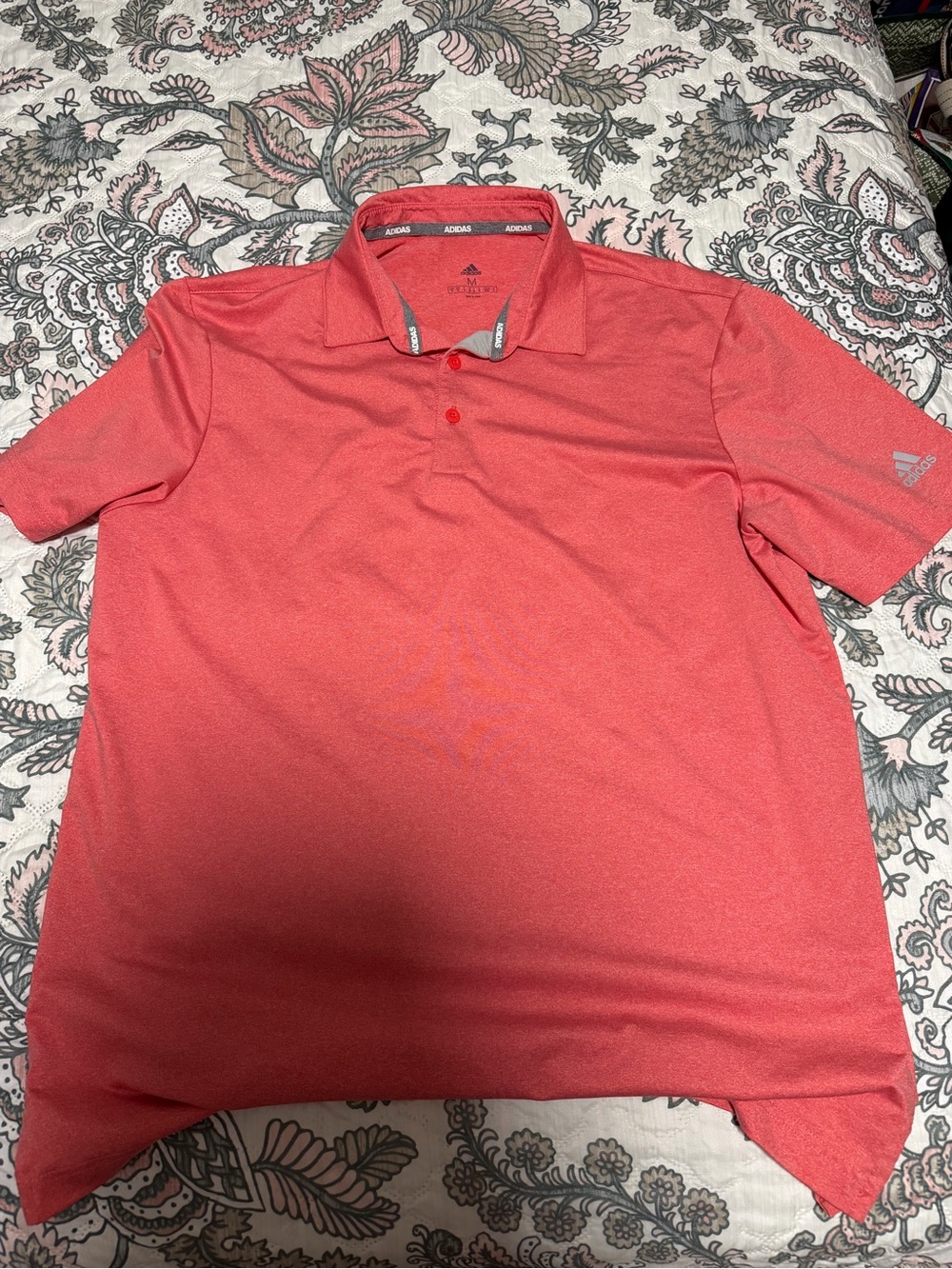 adidas Men's Coral Red Golf Polo